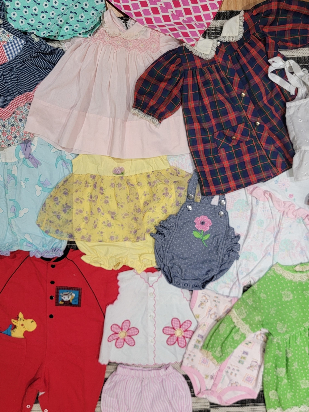 Vintage Baby Girl Clothes Lot - 21 Items